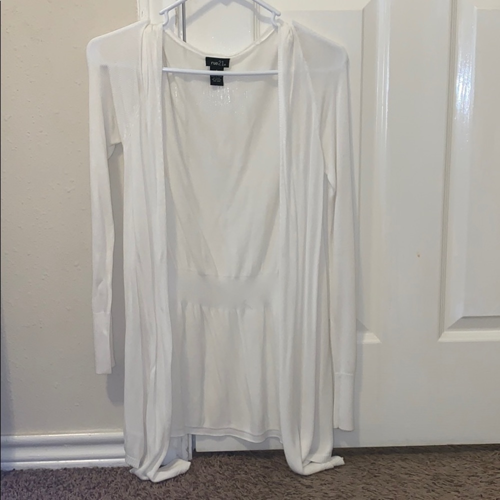 White cream cardigan